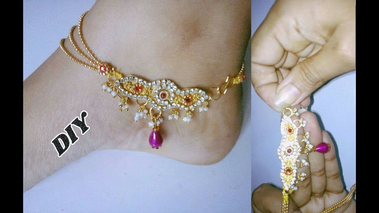 Designer trendy Anklets - How to make this designer Anklets | jewellery ... Latest Chic Anklets Collection Review With YouTube Walkthrough